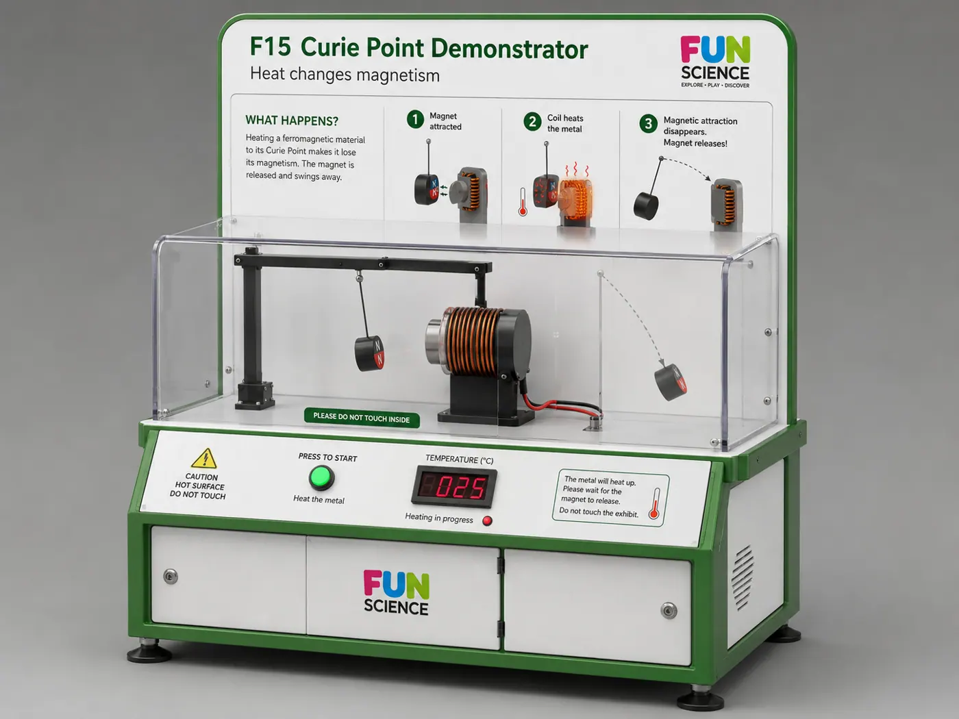 Curie Point Demonstrator — attraction or exhibit image Curie Point Demonstrator — attraction or exhibit image