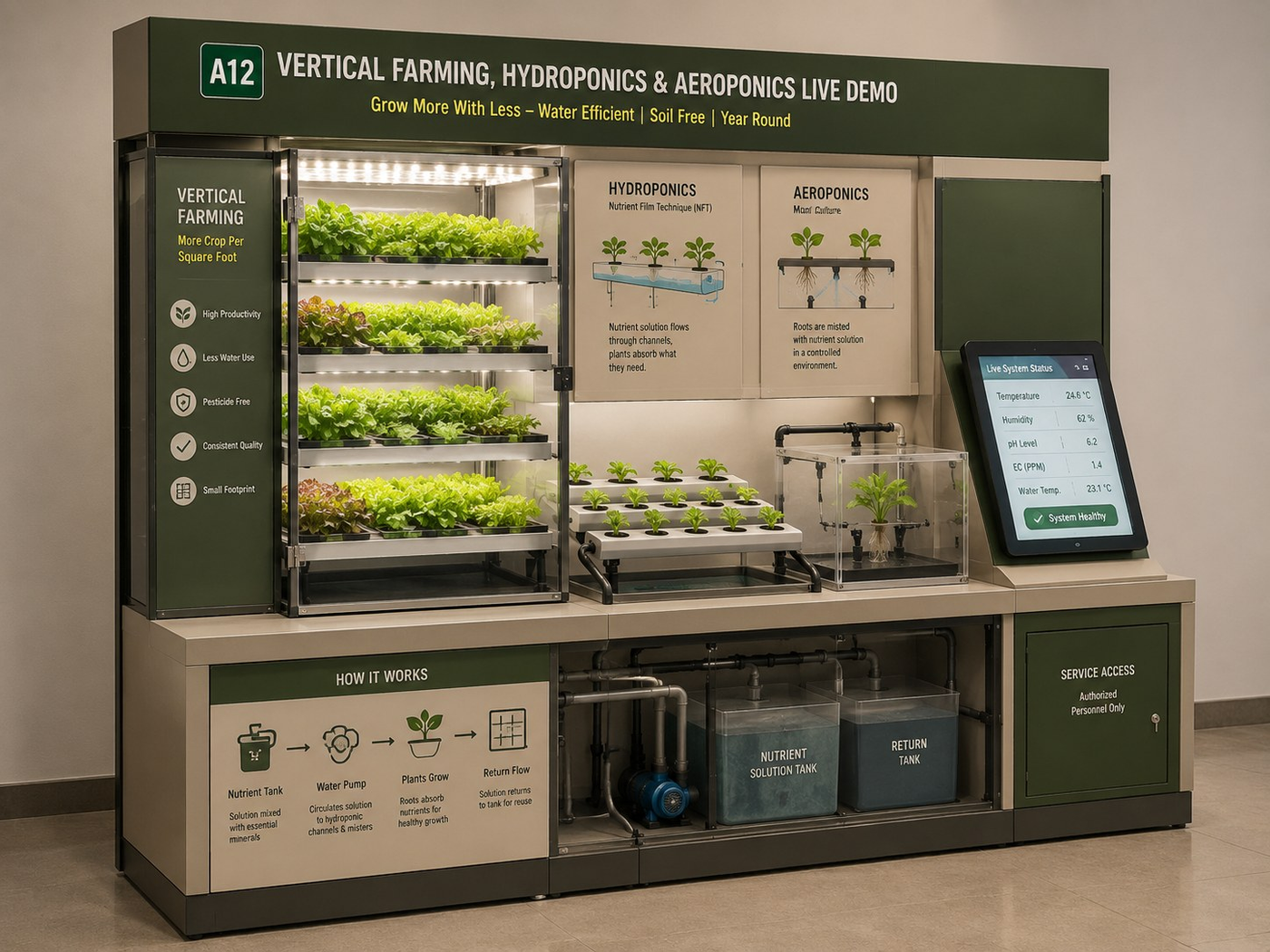 Vertical Farming, Hydroponics & Aeroponics Exhibit — attraction or exhibit image Vertical Farming, Hydroponics & Aeroponics Exhibit — attraction or exhibit image